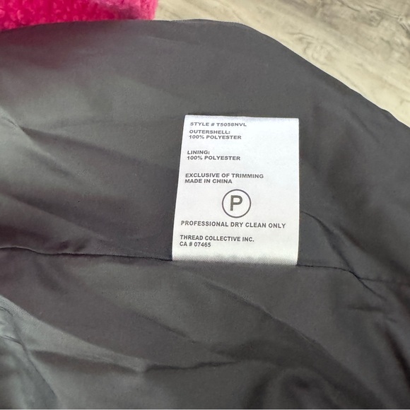 NVLT Boucle Anthropologie Pink Colorblock Teddy Longline Plaid Coat Large - Picture 14 of 14